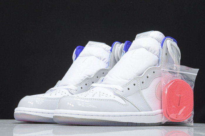 Air Jordan 1 Retro High Zoom White Racer Blue  CK6637-104