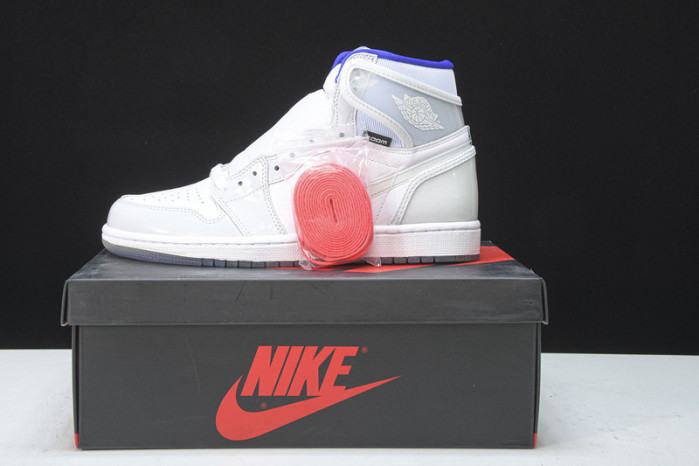 Air Jordan 1 Retro High Zoom White Racer Blue  CK6637-104