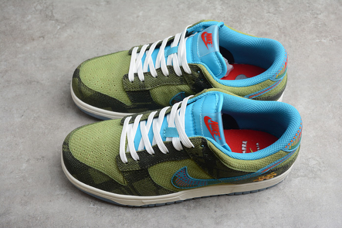Nike SB DUNK LOW SIEMPRE FAMILIA GREEN/BLUE/CYAN DO2160-335