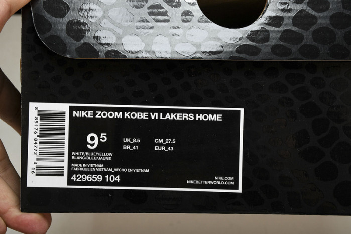 NIKE ZOOMKOBE VI LAKERS HOME  436311-102