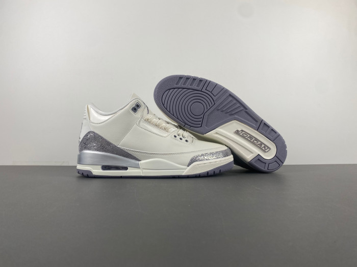 Air Jordan 3 “Sail/Metallic Silver”  CK9246-100