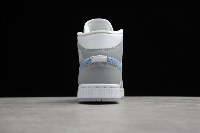 AIR JORDAN 1 Mid White Wolf Grey Blue BQ6472-105