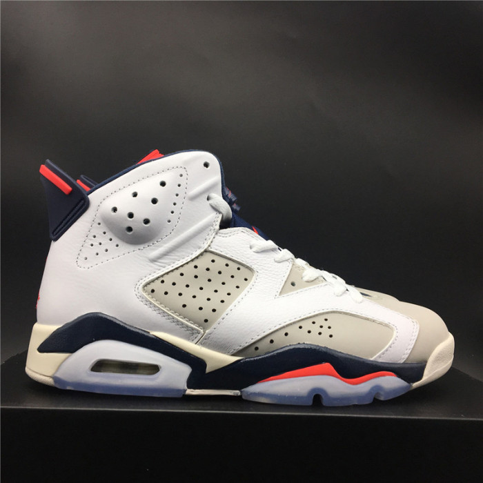 AIR JORDAN 6 RETRO TINKER WHITE/INFRARED 23-NEUTRAL GREY-SAIL 384664-104