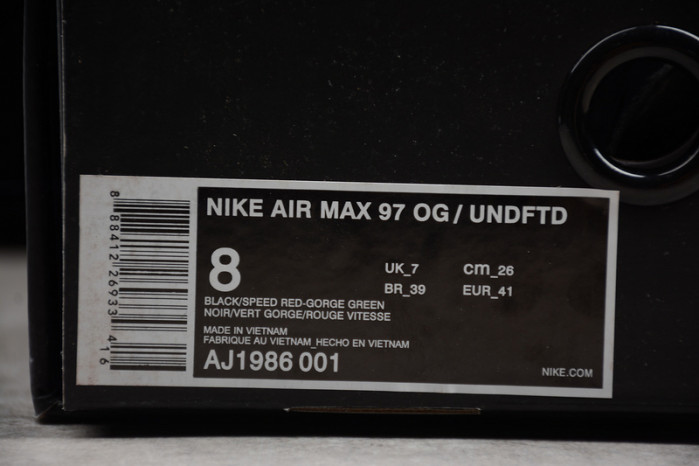 NIKE AIR MAX 97 “UNDEFEATED” BLACK AJ1986-001