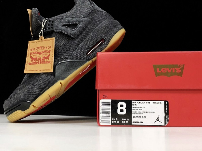 Air Jordan 4 Retro Levis NRG  Levis - Black Denim AO2571-001