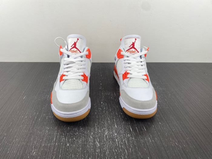Nike SB x Air Jordan 4  White Orange DR5415-108