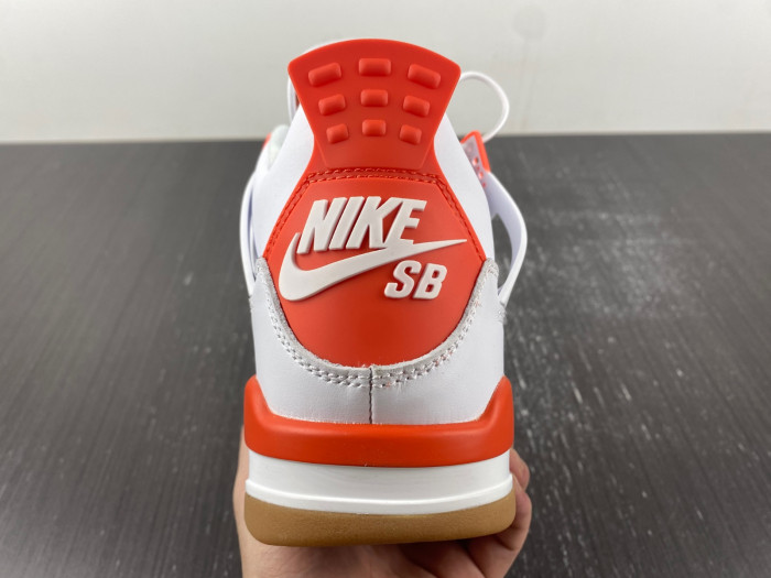 Nike SB x Air Jordan 4  White Orange DR5415-108