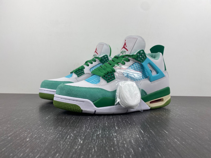 Air Jordan 4  PE White-green  AJ4-KNCW