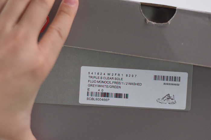 BLCG Sneaker Triple.s.Gomma Grey White Green 541624 W2FR1 8297