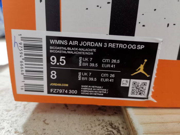 nina Ch*el abney x air jordan 3 og sp wmns fz7974-300